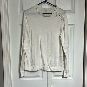 J. Crew Sweater w/ Ruffle Collar and buttons